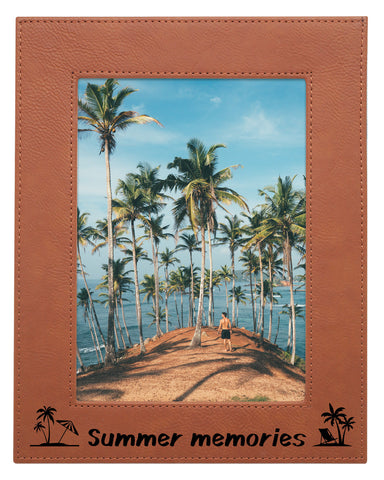 LEF157 - Photo Frame Rawhide Leatherette w/ Easel 19 x 24cm