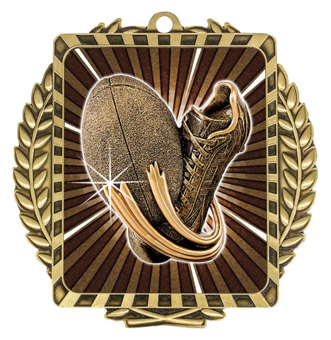 LWM039G - Rugby Lynx Wreath Gold