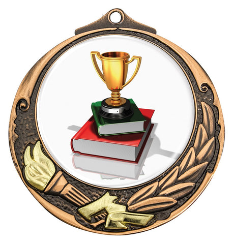 M412B-C051 - Torch Medal 50mm Bronze