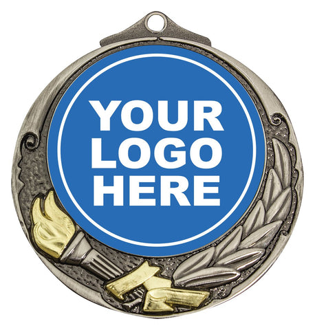 M412S - Torch Medal 50mm Silver