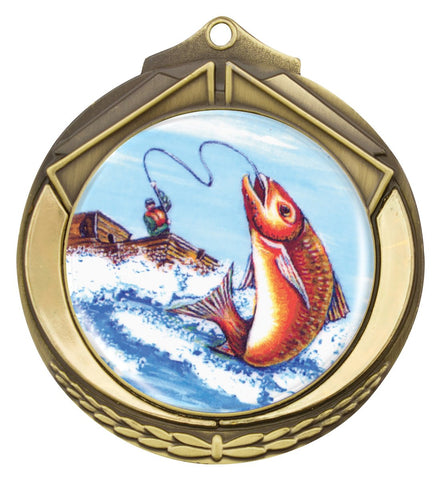 M432G-K77 - Shield Medal 50mm Gold