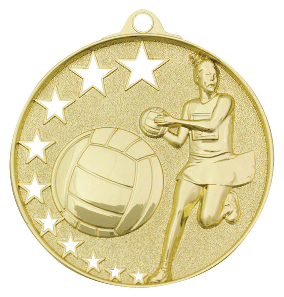 MH911G Netball Stars Medal Gold