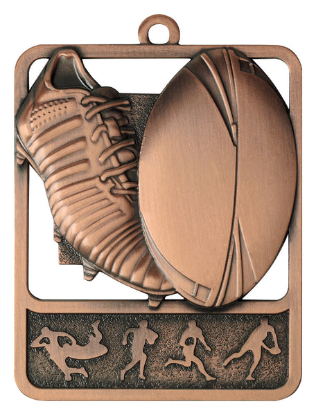 MR913B Rugby Medal Rosetta Bronze
