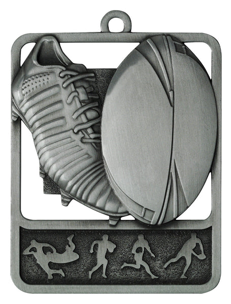 MR913S Rugby Medal Rosetta Silver