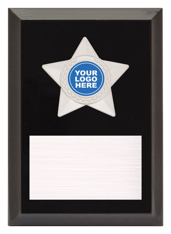 PL08A - Star Plaque Silver 150mm