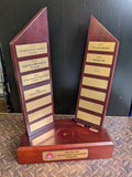 Twin Plinth Perpetual Timber Trophy 20 Years