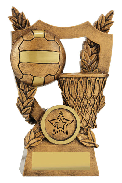 30437B Netball Alpha Shield 140mm
