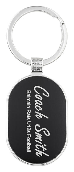 9951 - Engravable Oval Keychain