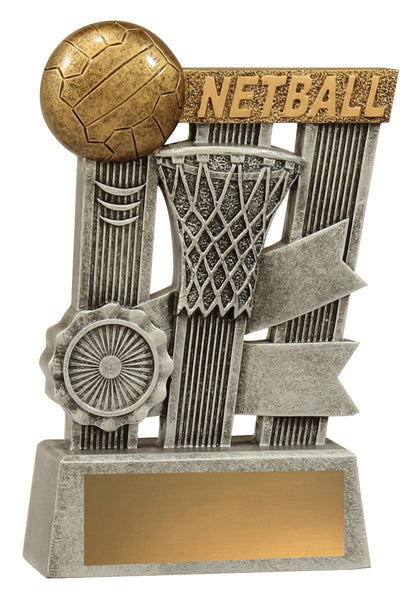A1808C Netball Silver Ribbon 170mm