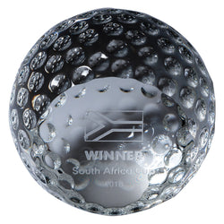 CG09 - Golf Crystal Paperweight 80mm