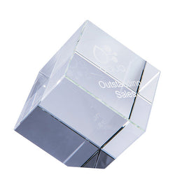 CR02A - Crystal Clarity Series  Cube 90mm