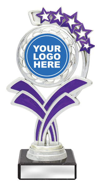DF2044 - Silver / Purple Kona Trophy 190mm