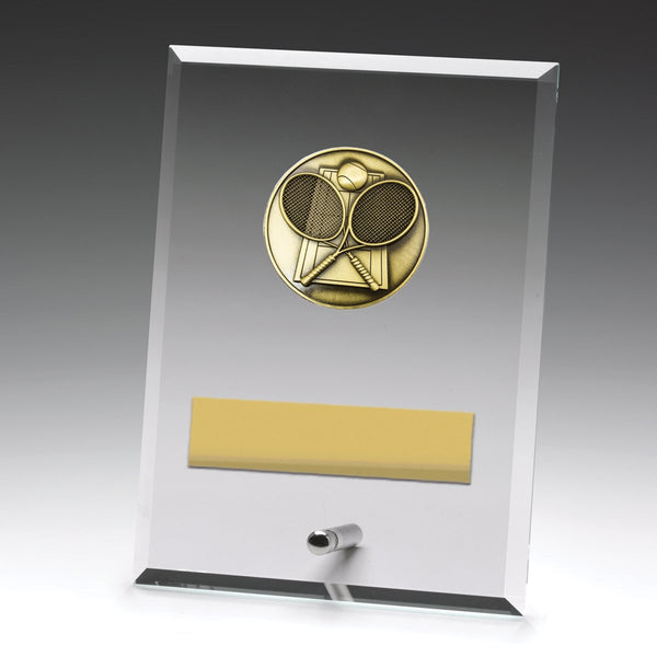 DY118B - Glass Plaque Tennis 175mm