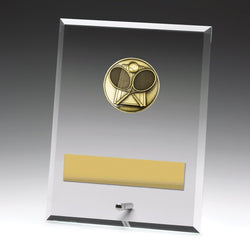 DY118C - Glass Plaque Tennis 200mm