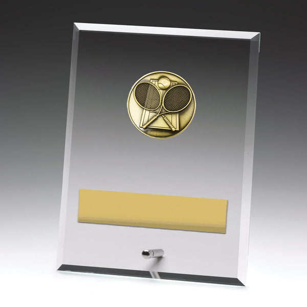 DY118C - Glass Plaque Tennis 200mm