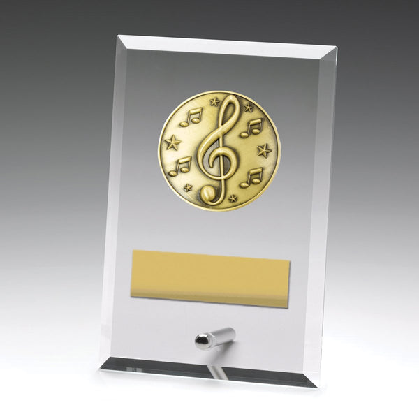 DY121A - Glass Plaque Music 150mm