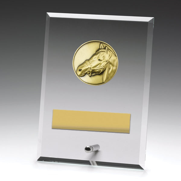 DY135B - Glass Plaque Horse 175mm