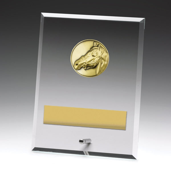DY135C - Glass Plaque Horse 200mm