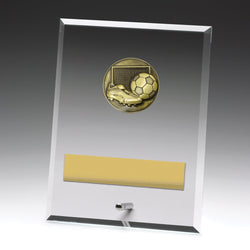 DY180C - Glass Plaque Football 200mm