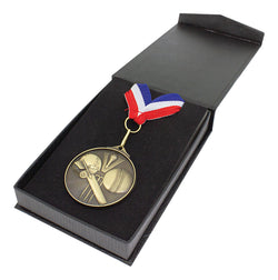 H28 - Flip-Top Box - Ribbon & Medal