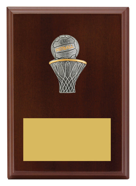 LPF437B Plaque Peak Netball 175mm