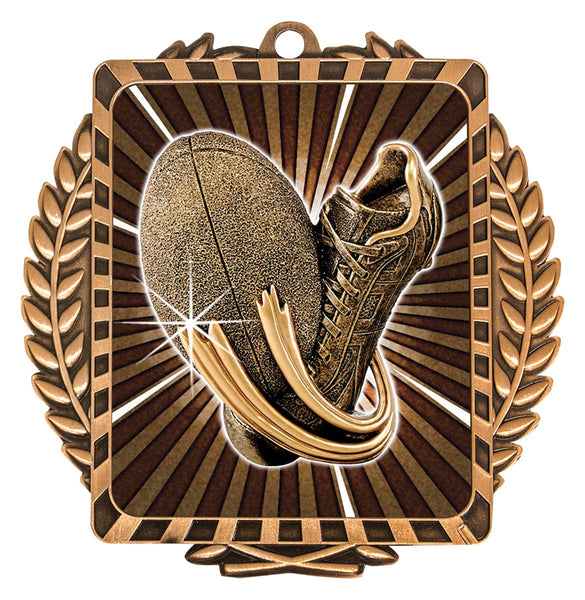 LWM039B - Rugby Lynx Wreath Bronze