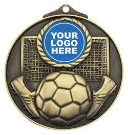 M080G Football Medal 25mm Gold