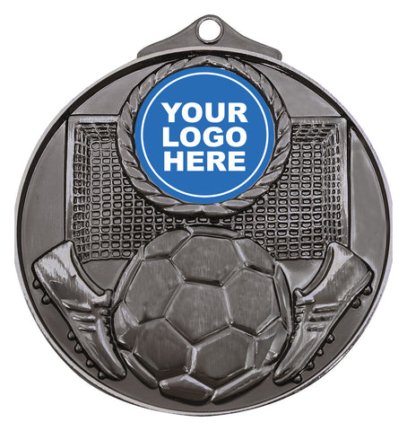 M080S Football Medal 25mm Silver
