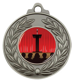 M160S-K131 - Wreath Antique Medal Silver