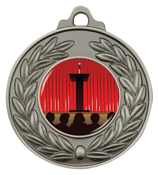 M160S-K131 - Wreath Antique Medal Silver