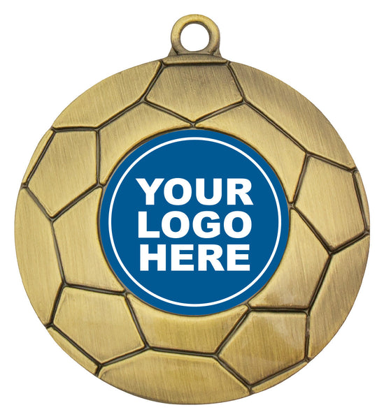 M213G Football Ball Medal Logo Gold