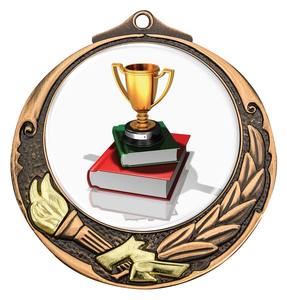 M412B-C051 - Torch Medal 50mm Bronze