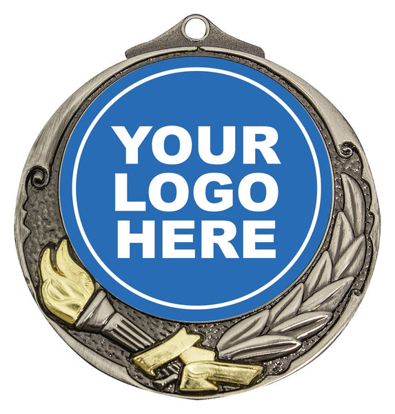 M412S - Torch Medal 50mm Silver