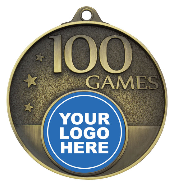 100 Games Milestone Medal Gold MC100G