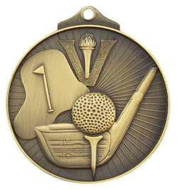 MD909G - Golf Medal Gold