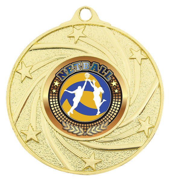 ME140G-B37 - Shiny Eco Stars Netball Gold