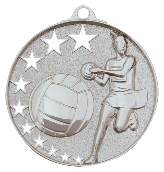 MH911S Netball Stars Medal Silver