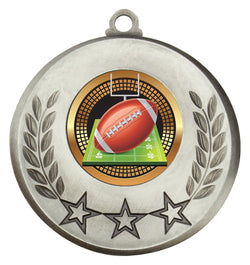 MSH155S - Laurel Medal Gridiron Silver