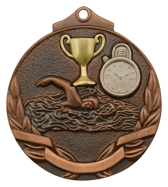 MT902B - Swim Two Tone Medal Bronze