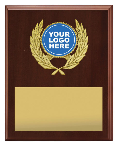 Wreath Plaque Walnut 225mm