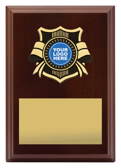 PL06A - Banner Plaque Walnut 150mm