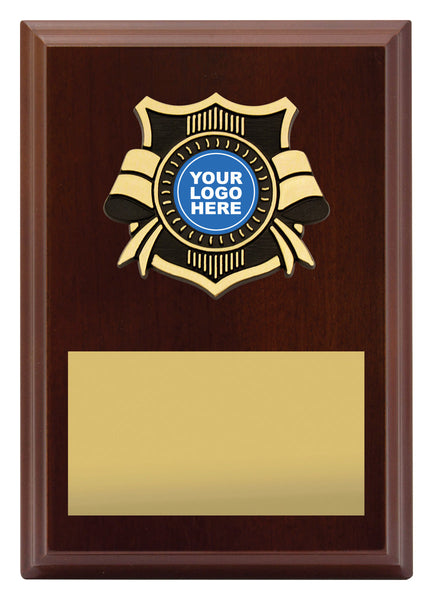 PL06A - Banner Plaque Walnut 150mm
