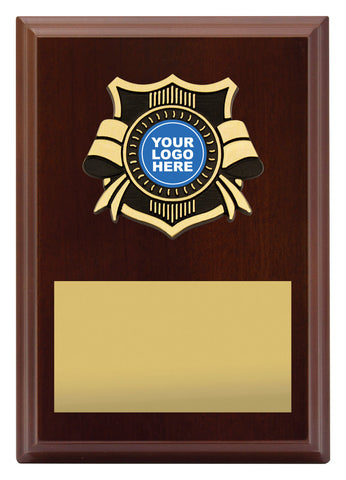 PL06A - Banner Plaque Walnut 150mm