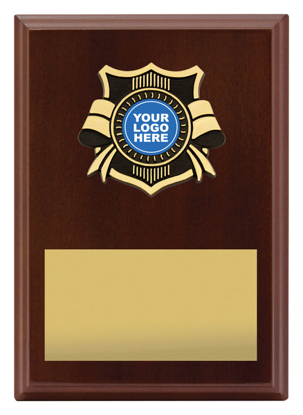 PL06B - Banner Plaque Walnut 175mm