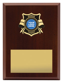 PL06C - Banner Plaque Walnut 200mm