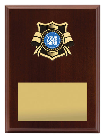 PL06C - Banner Plaque Walnut 200mm