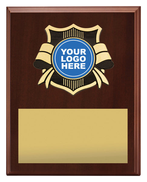 PL06D - Banner Plaque Walnut 225mm