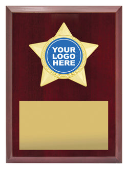 PL07C - Star Plaque Gold 200mm