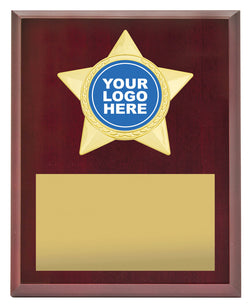 PL07D - Star Plaque Gold 225mm