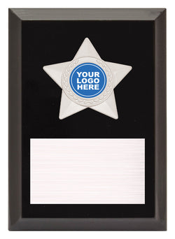 PL08A - Star Plaque Silver 150mm